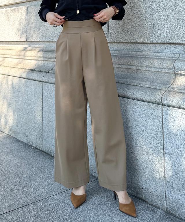 日本製美シルエットシーズンレスパンツ＜UVカット・ハンドウォッシュ＞_mui26aw-pt13