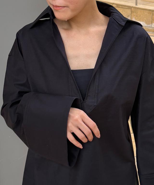 日本製フォルムスリーブシャツ＜オーガニックコットン＞_mui26aw-sh09