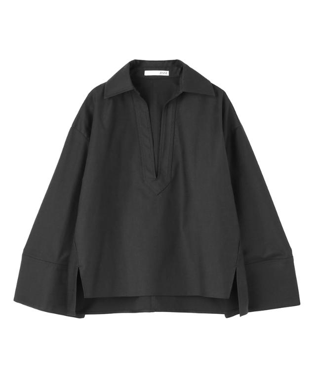 日本製フォルムスリーブシャツ＜オーガニックコットン＞_mui26aw-sh09