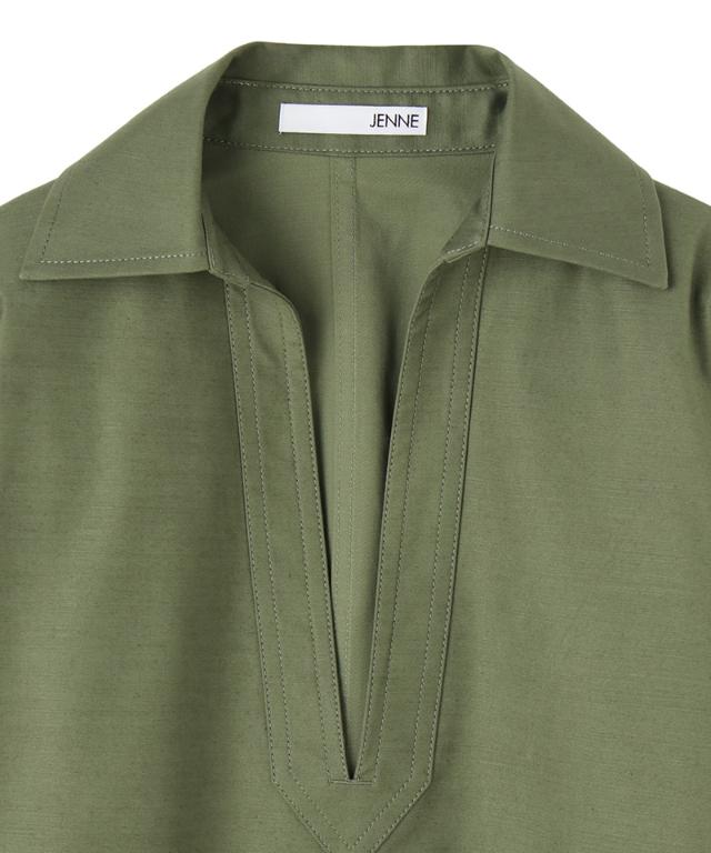 日本製フォルムスリーブシャツ＜オーガニックコットン＞_mui26aw-sh09