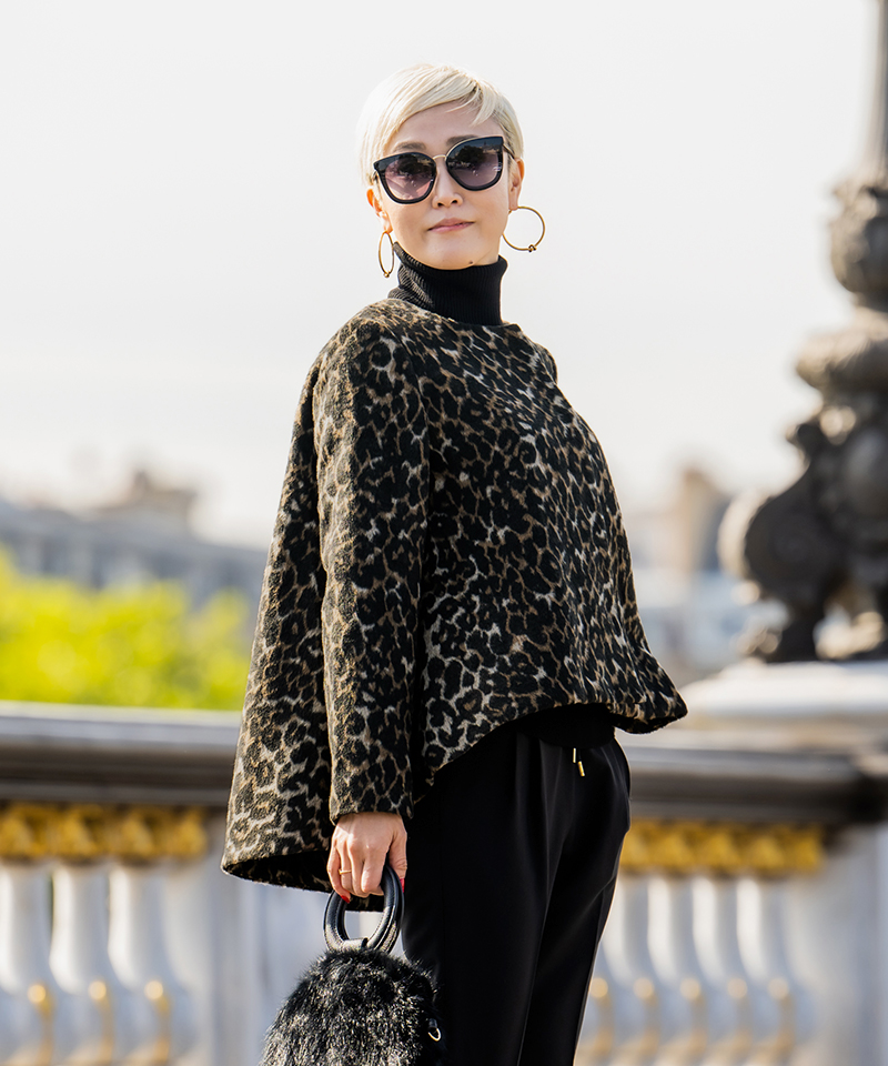 BB.レオパード柄　ショートコート_o22aw-co07