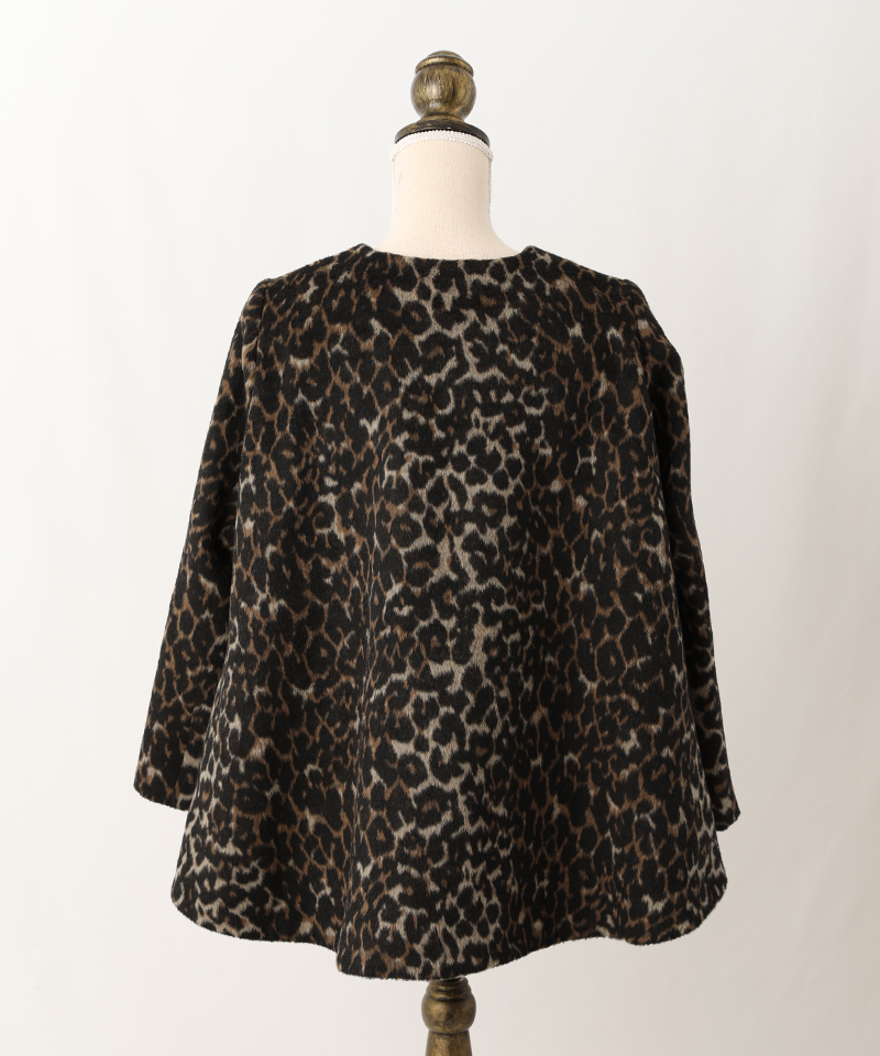 BB.レオパード柄　ショートコート_o22aw-co07