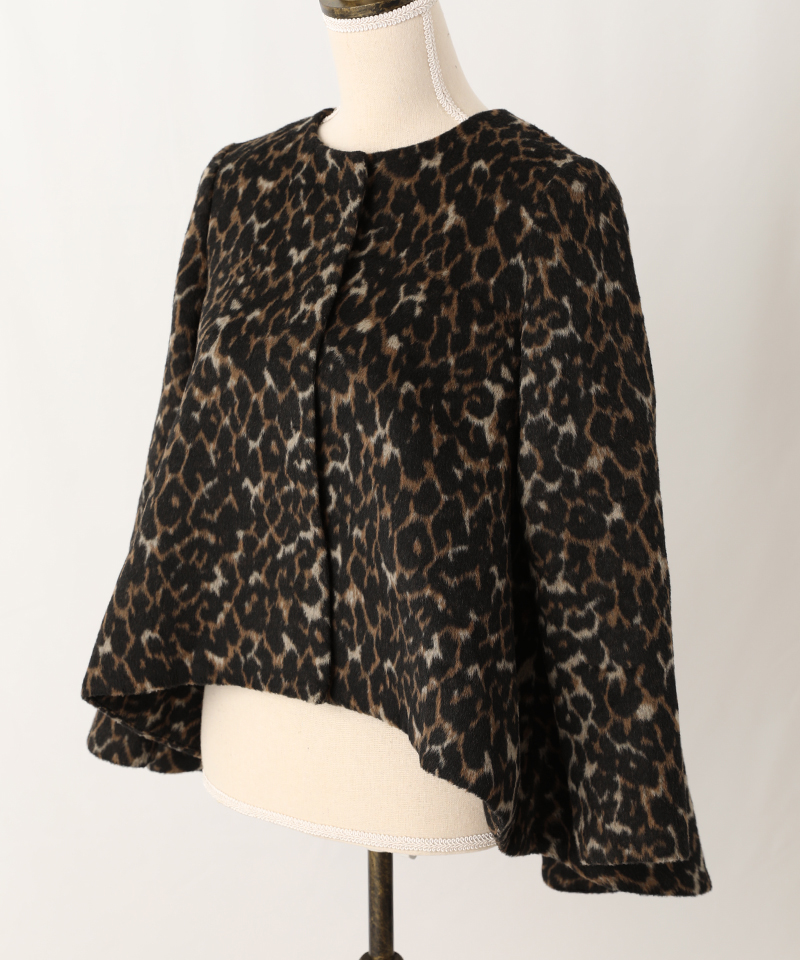 BB.レオパード柄　ショートコート_o22aw-co07