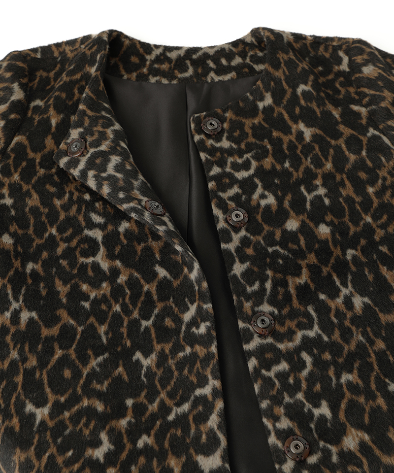 BB.レオパード柄　ショートコート_o22aw-co07