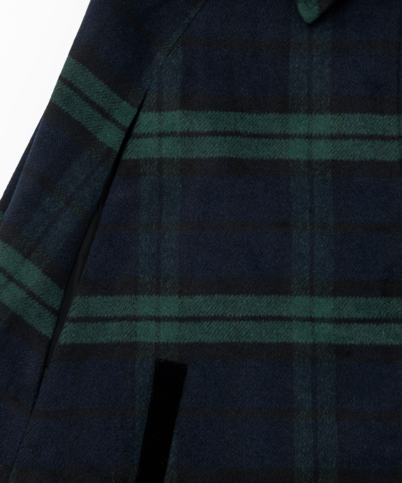 BB.チェック柄ケープコート_o22aw-co09a