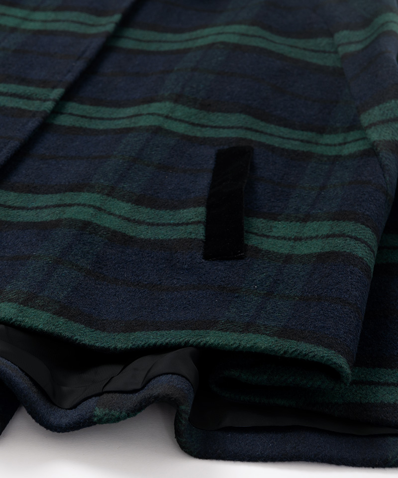 BB.チェック柄ケープコート_o22aw-co09a