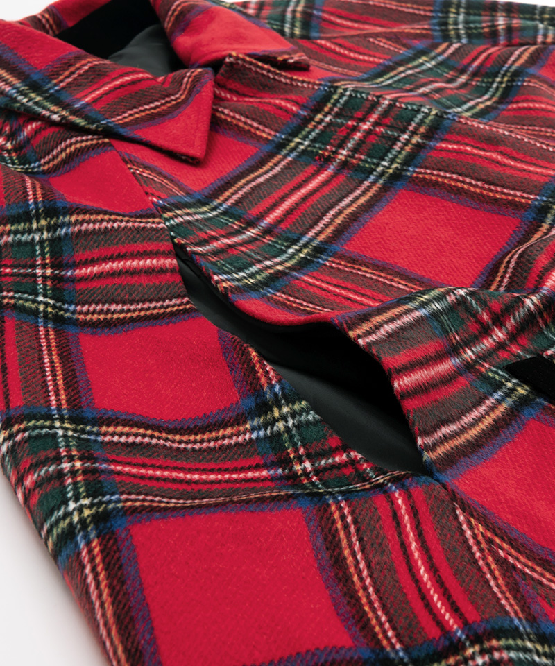 BB.チェック柄ケープコート_o22aw-co09b