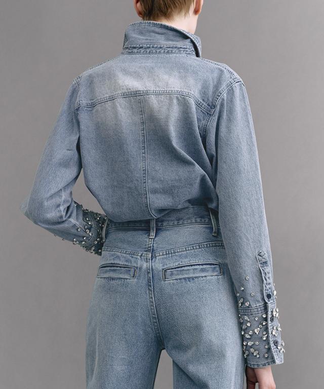 手刺繍クリアビジューデニム_qua26aw-pt03