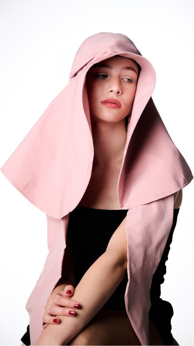 変形ビッグ広つば帽子無地タイプ（UVカット）