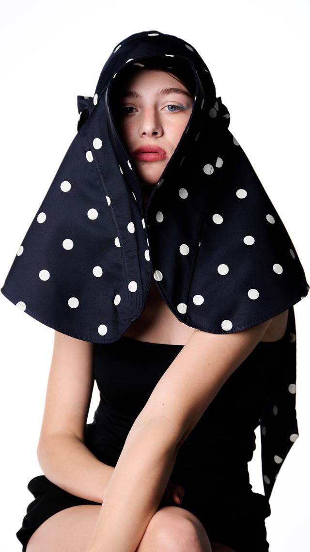 変形ビッグ広つば帽子柄タイプ（UVカット）