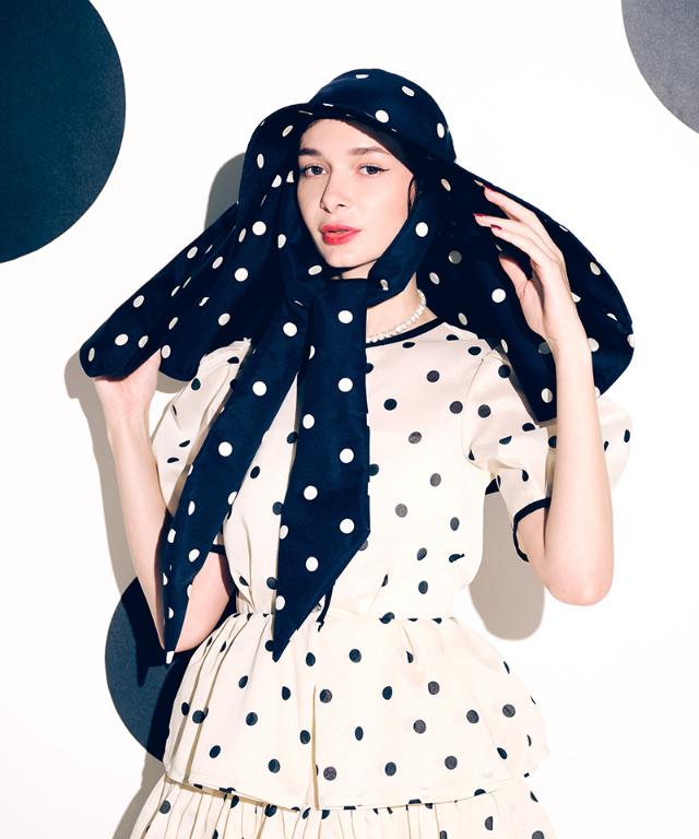 変形ビッグ広つば帽子柄タイプ（UVカット）_sgm26ss-ha03