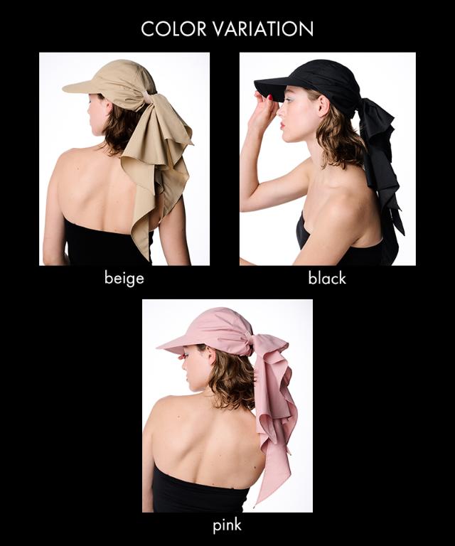 小顔見えドレープマルチウェイキャップ（撥水・UVカット）_sgm26ss-ha04