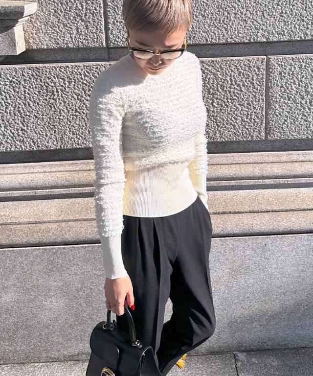 ツイード風コンパクトトップス_sks23aw-tp10b