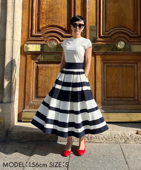 BB.カットソーボーダースカート_sks23ss-sk11b