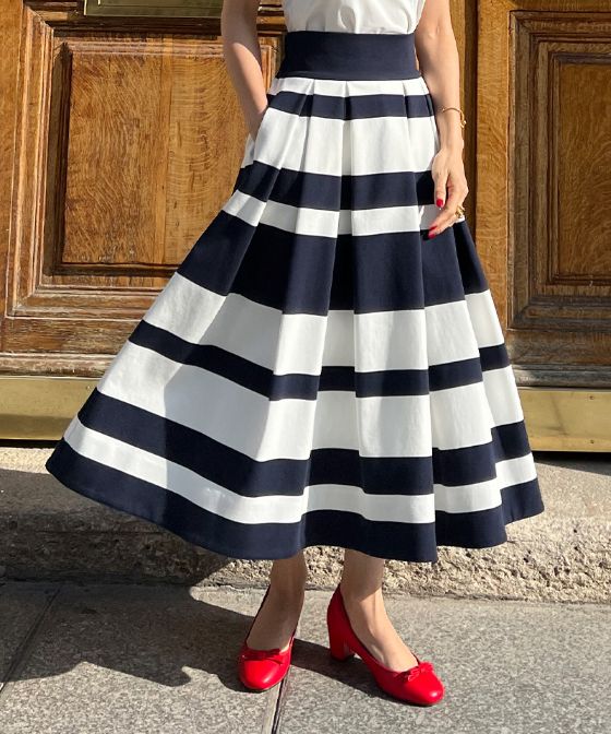 BB.カットソーボーダースカート_sks23ss-sk11b