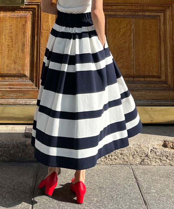 BB.カットソーボーダースカート_sks23ss-sk11b