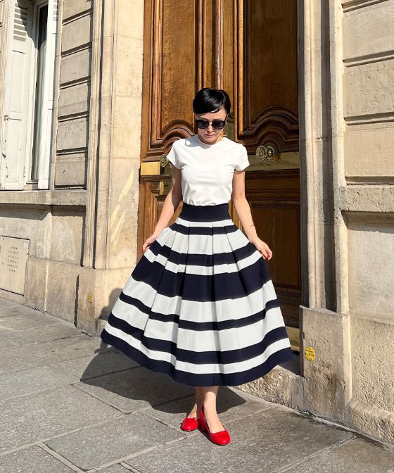 BB.カットソーボーダースカート_sks23ss-sk11b