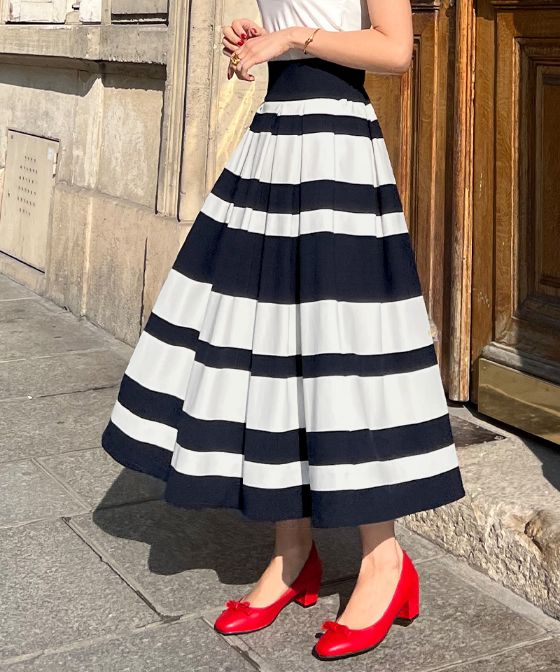 BB.カットソーボーダースカート_sks23ss-sk11b