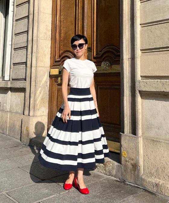 BB.カットソーボーダースカート_sks23ss-sk11b