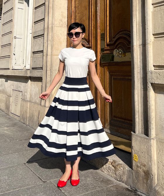 BB.カットソーボーダースカート_sks23ss-sk11b