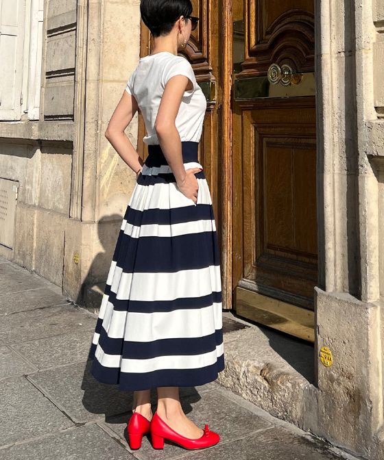 BB.カットソーボーダースカート_sks23ss-sk11b