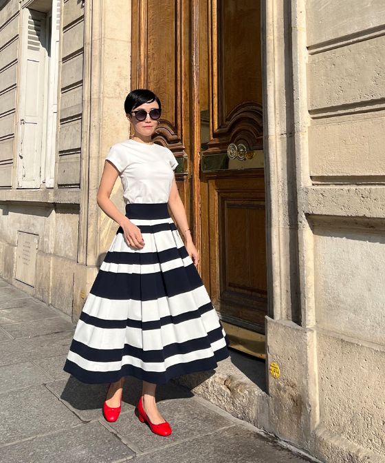 BB.カットソーボーダースカート_sks23ss-sk11b