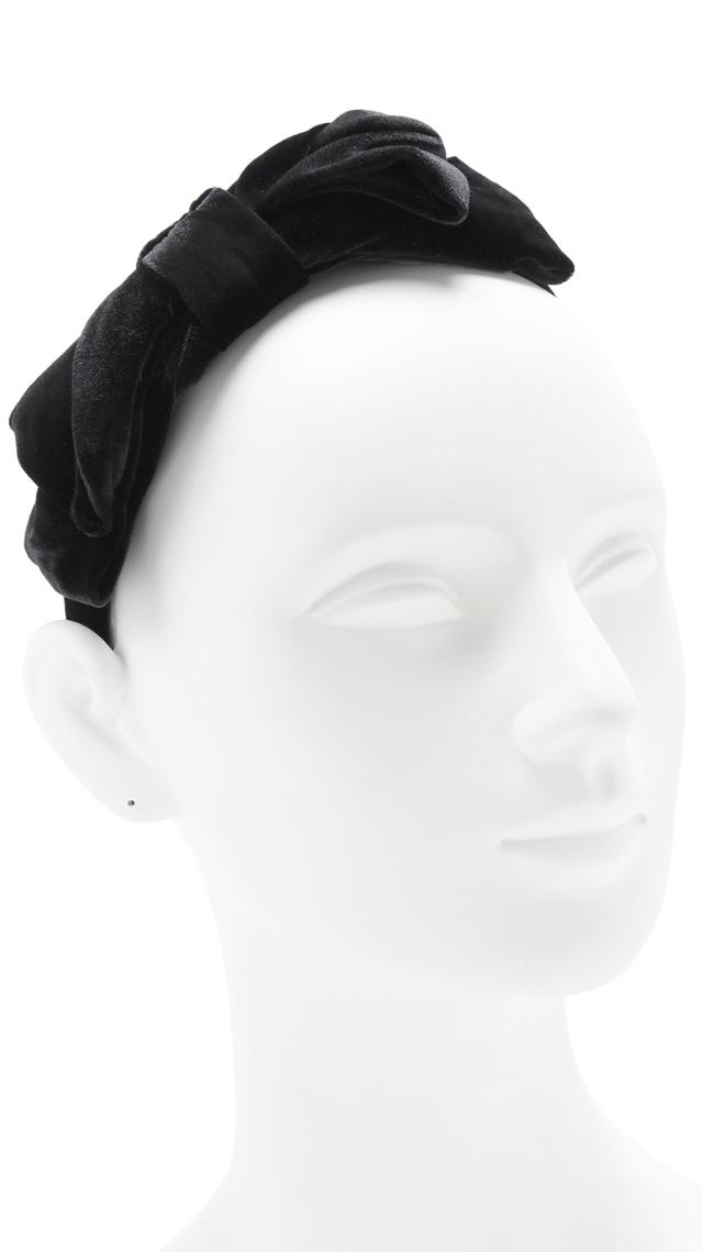 ハンドメイド大人リボンベロアカチューシャ