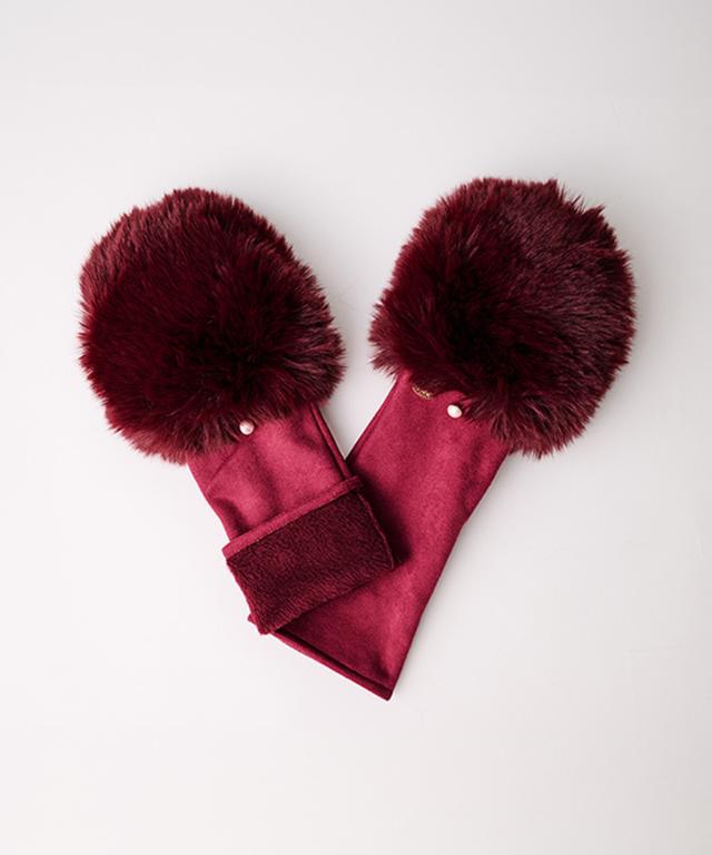 【新品タグ付、未開封】JENNE／エコファースエードグローブ エコファー付ミトングローブ｜JENNE(ジェンヌ)公式通販：パリジェンヌ