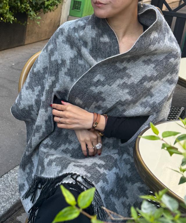 ウール千鳥リバーシブルストール_smr25aw-sf15