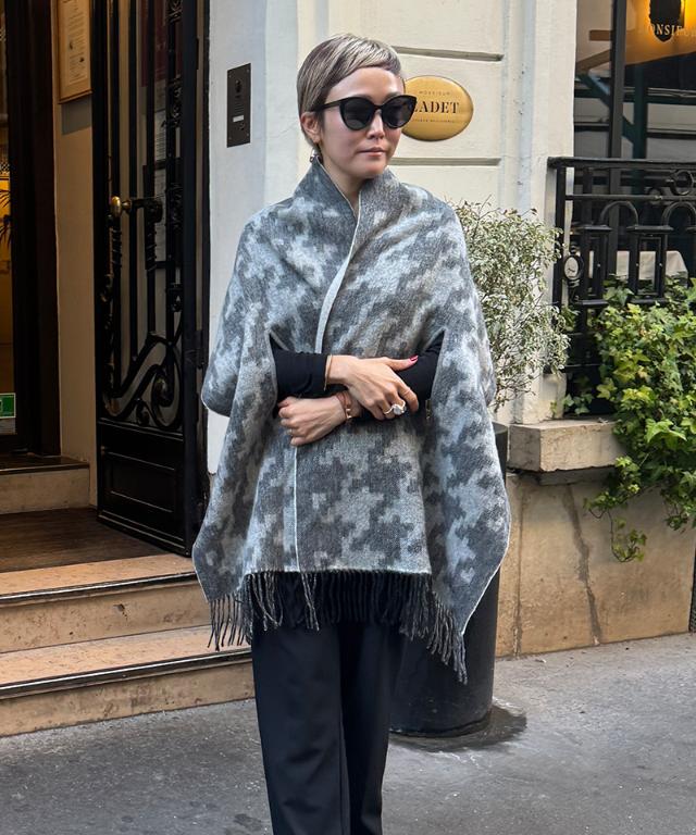 ウール千鳥リバーシブルストール_smr25aw-sf15