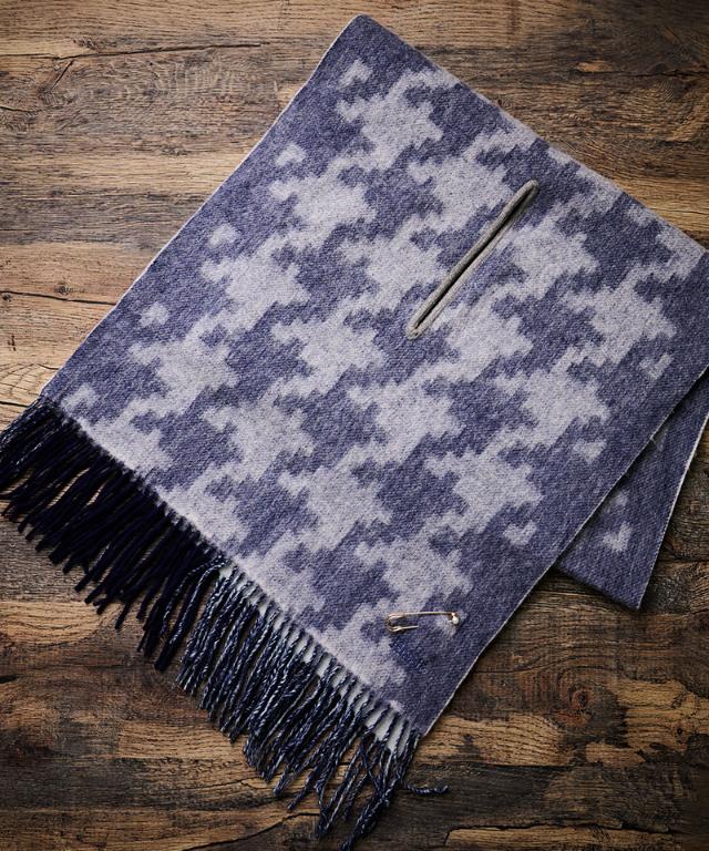 ウール千鳥リバーシブルストール_smr25aw-sf15