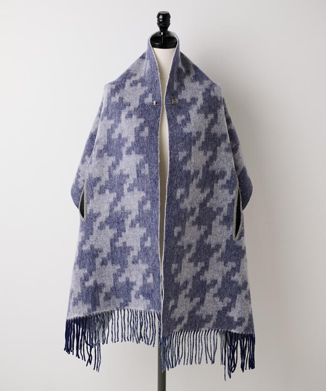 ウール千鳥リバーシブルストール_smr25aw-sf15