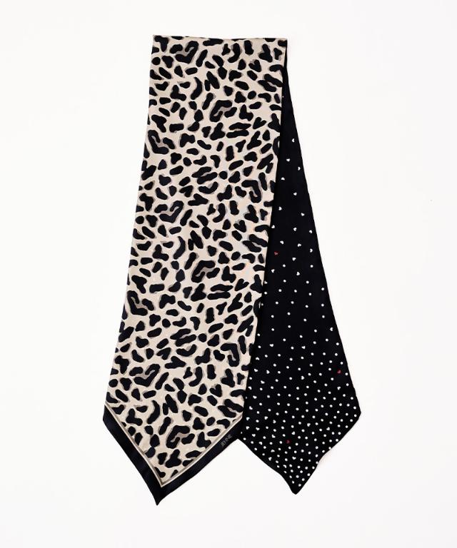 日本製ドットレオパード剣先スカーフ_smr25aw-sf16
