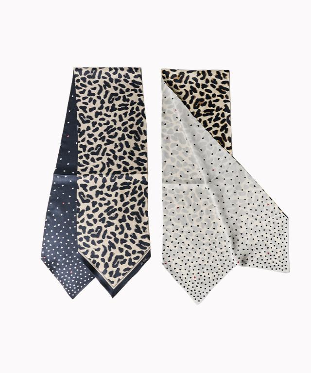 日本製ドットレオパード剣先スカーフ_smr25aw-sf16