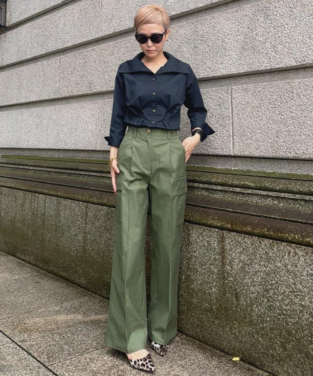 フレンチミリタリータックブラウス_smr26aw-bl53