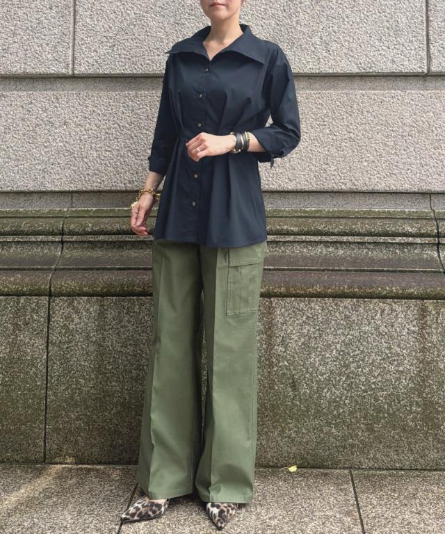 フレンチミリタリータックブラウス_smr26aw-bl53