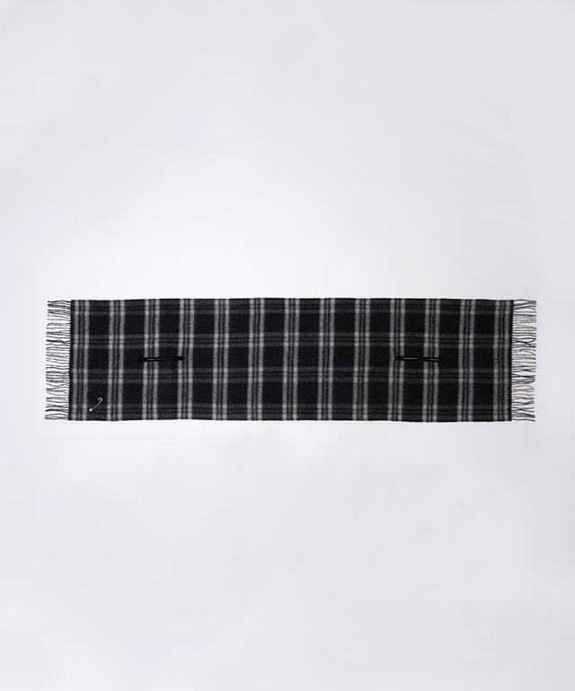 ＜ウール100％＞チェックリバーシブルケープストール_smr26aw-sf07