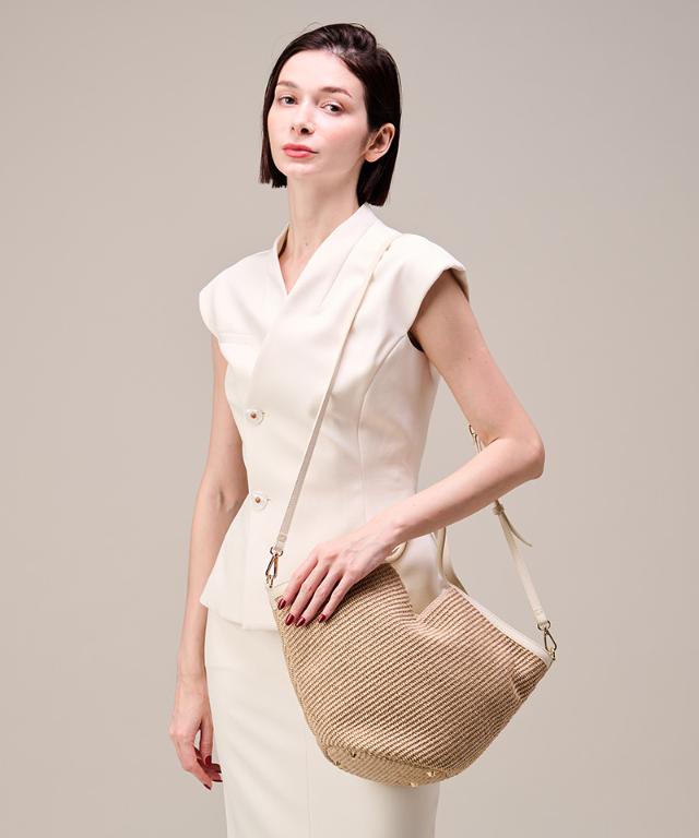 機能性イタリア素材サマーミディアムバッグ（ショルダー付）_smr26ss-bag03