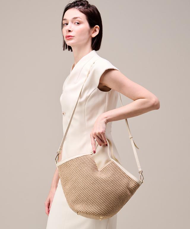 機能性イタリア素材サマーミディアムバッグ（ショルダー付）_smr26ss-bag03