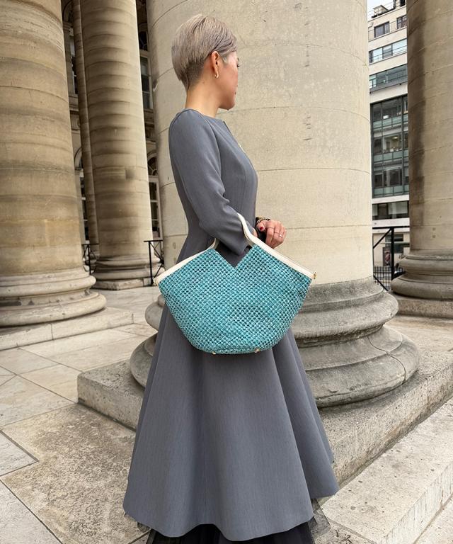 機能性イタリア素材サマーミディアムメッシュバッグ（ショルダー付）_smr26ss-bag04