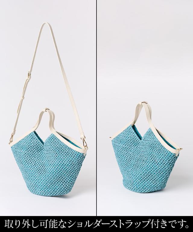 機能性イタリア素材サマーミディアムメッシュバッグ（ショルダー付）_smr26ss-bag04