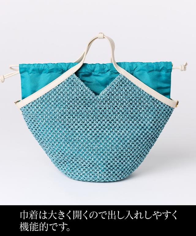 機能性イタリア素材サマーミディアムメッシュバッグ（ショルダー付）_smr26ss-bag04