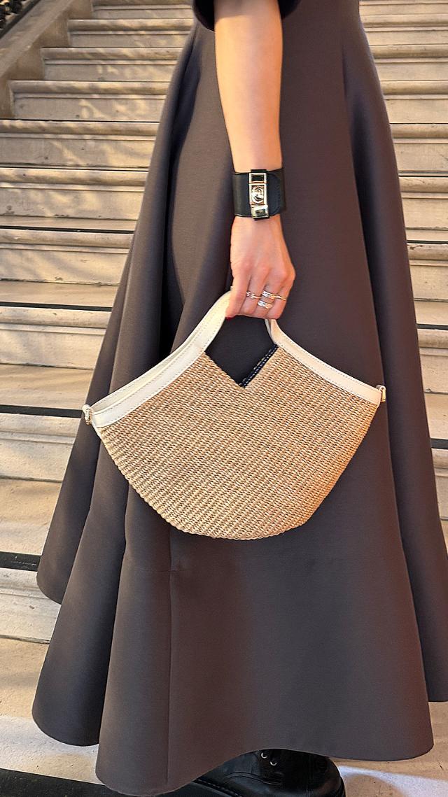 機能性イタリア素材サマーミニバッグ（ショルダー付）