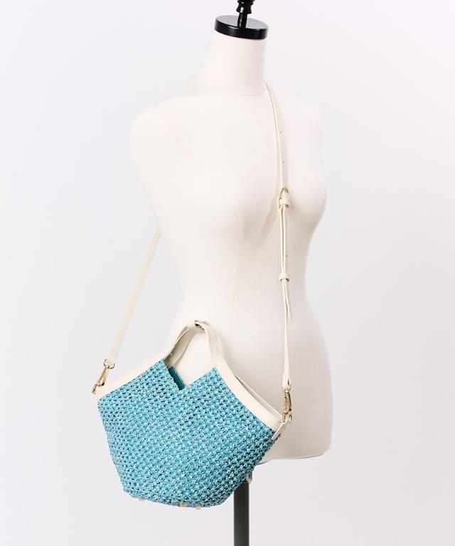 機能性イタリア素材サマーメッシュミニバッグ（ショルダー付）_smr26ss-bag06