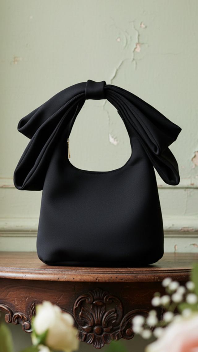 リボンハンドルバッグ