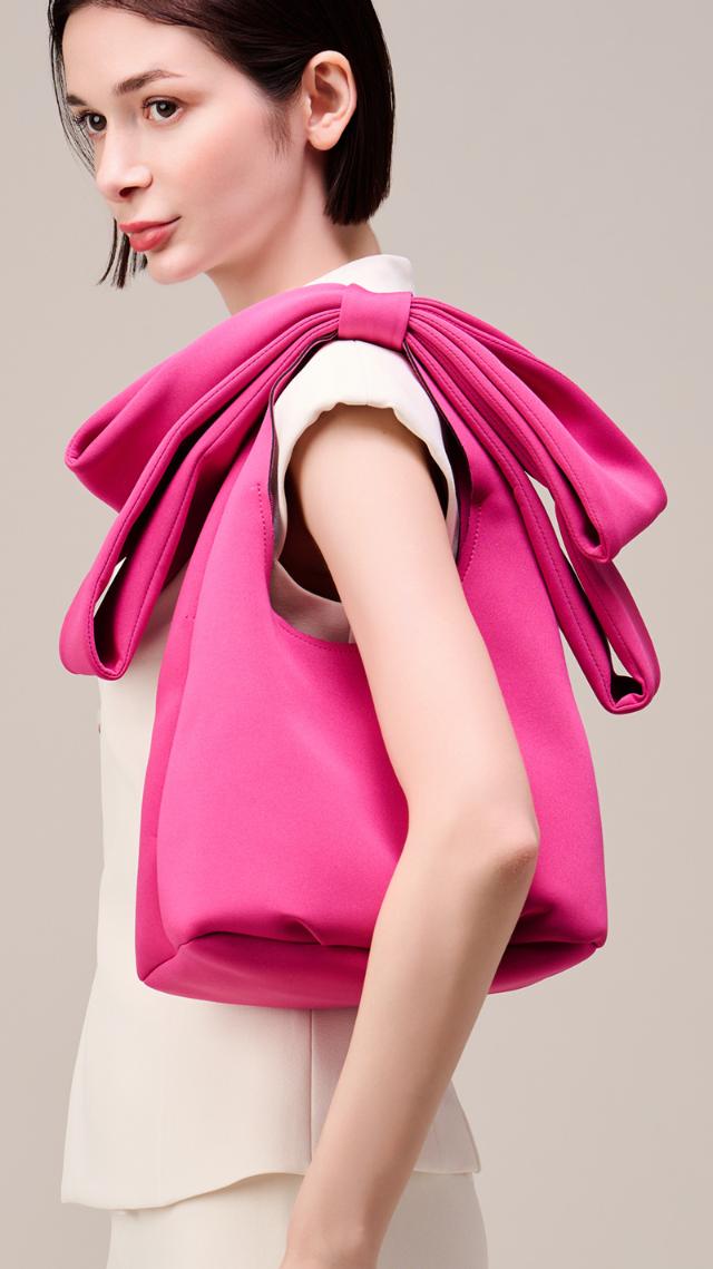 リボンハンドルバッグ