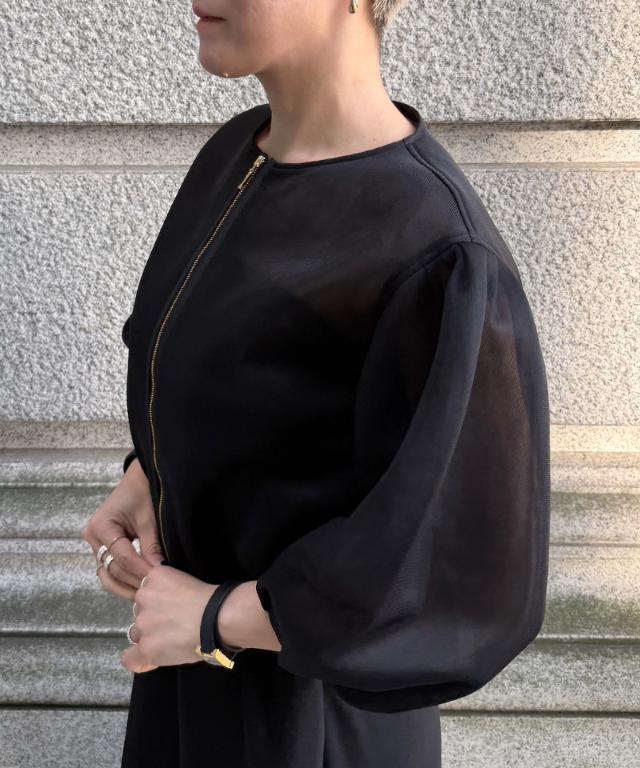 シアー立体ブルゾン（日本生地）_smr26ss-jk51