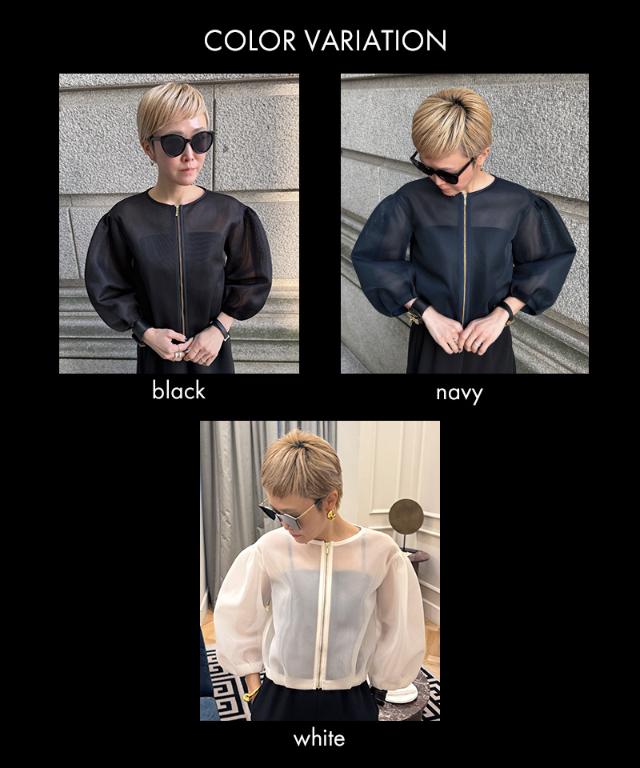 シアー立体ブルゾン（日本生地）_smr26ss-jk51