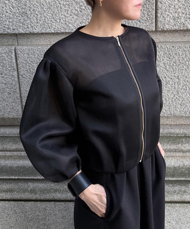 シアー立体ブルゾン（日本生地）_smr26ss-jk51