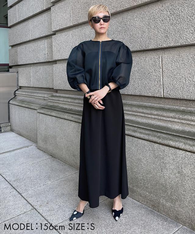 シアー立体ブルゾン（日本生地）_smr26ss-jk51